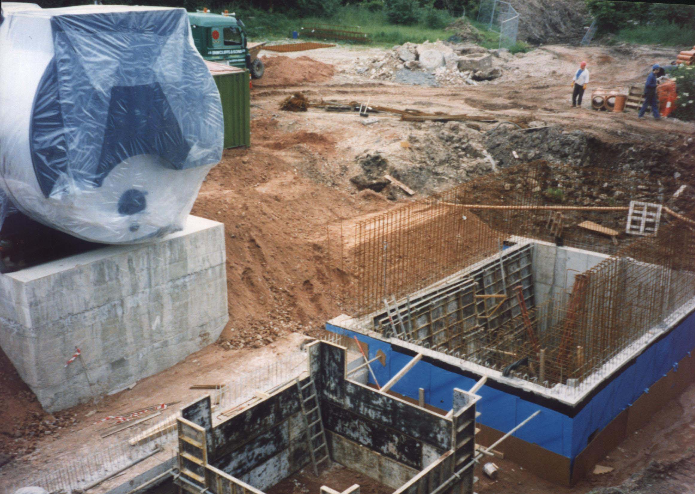 site excavation for factory services plant